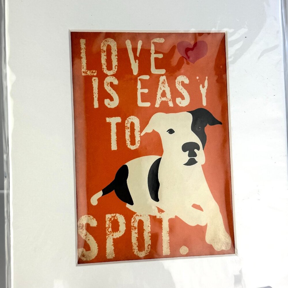 Love Is Easy To Spot Dog Art Print by Ginger Oliphant Valentine's Gift